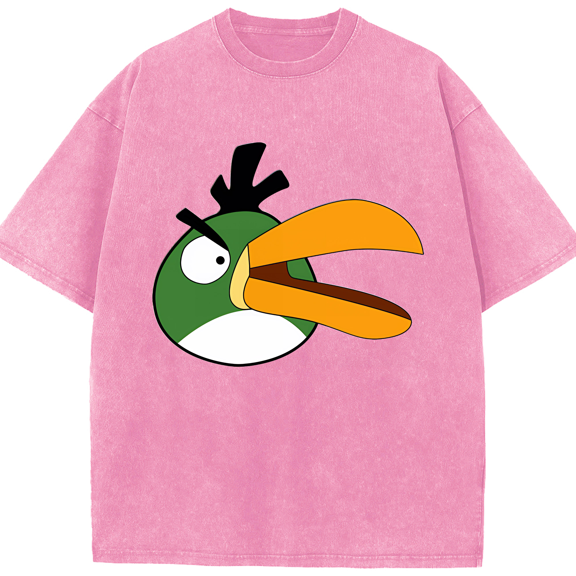 （画像用） Angry Birds アングリーバード 綿100% ヴィンテージ風 半袖Tシャツ（フロントプリント）